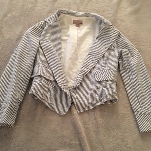 Cute blue and white striped blazer